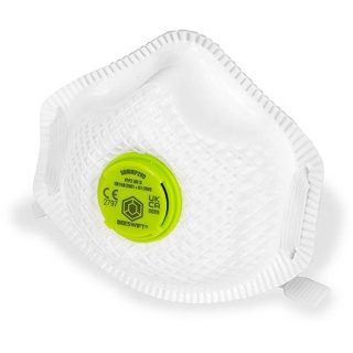 Beeswift BBMMP2VDN P2 Vented Mesh Cup Mask White